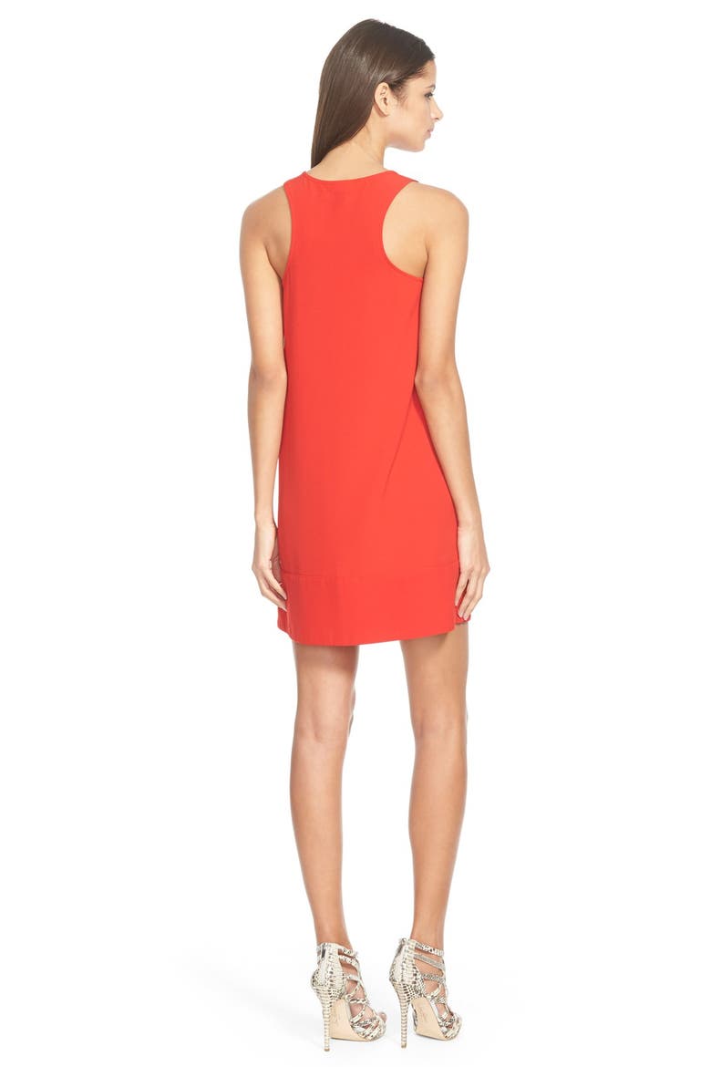 Racerback Shift Dress, Alternate, color, RED SAMBA