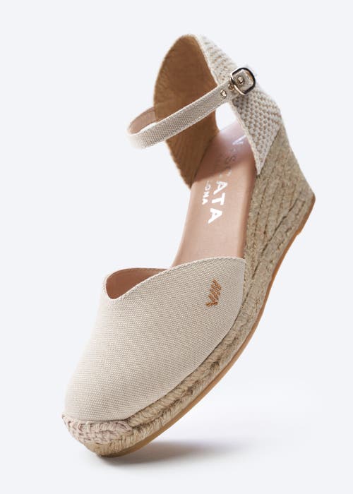 Viscata Reus Canvas Espadrille Wedges In Beige