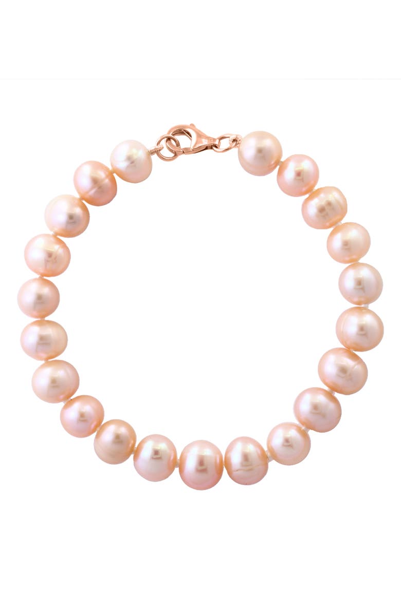 EFFY Freshwater Pearl Earrings, Bracelet & Necklace Set, Alternate, color, Peach