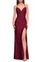 Ruched Jersey Prom Dress with Slit
