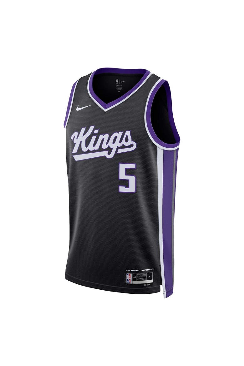 Unisex Nike De'Aaron Fox Black Sacramento Kings Swingman Jersey - Icon Edition, Alternate, color, Black