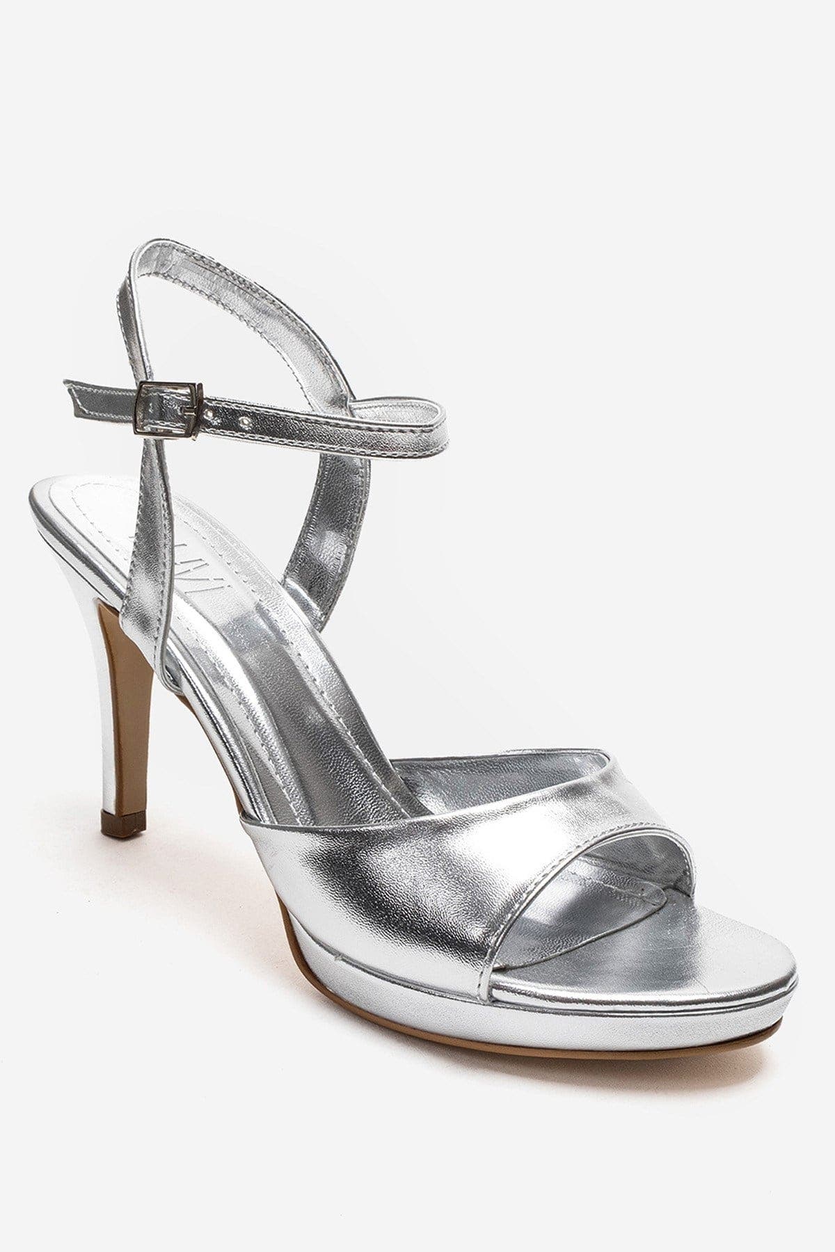 Poise Stiletto Sandal, Alternate, color, Silver
