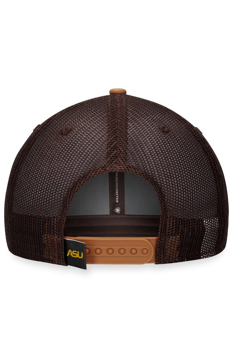 TOP OF THE WORLD Men's Top of the World Khaki Alabama State Hornets Strive Trucker Adjustable Hat, Alternate, color, Khaki