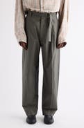 Acne Studios Pasoro Cinz Belted Washed Cotton Poplin Pants