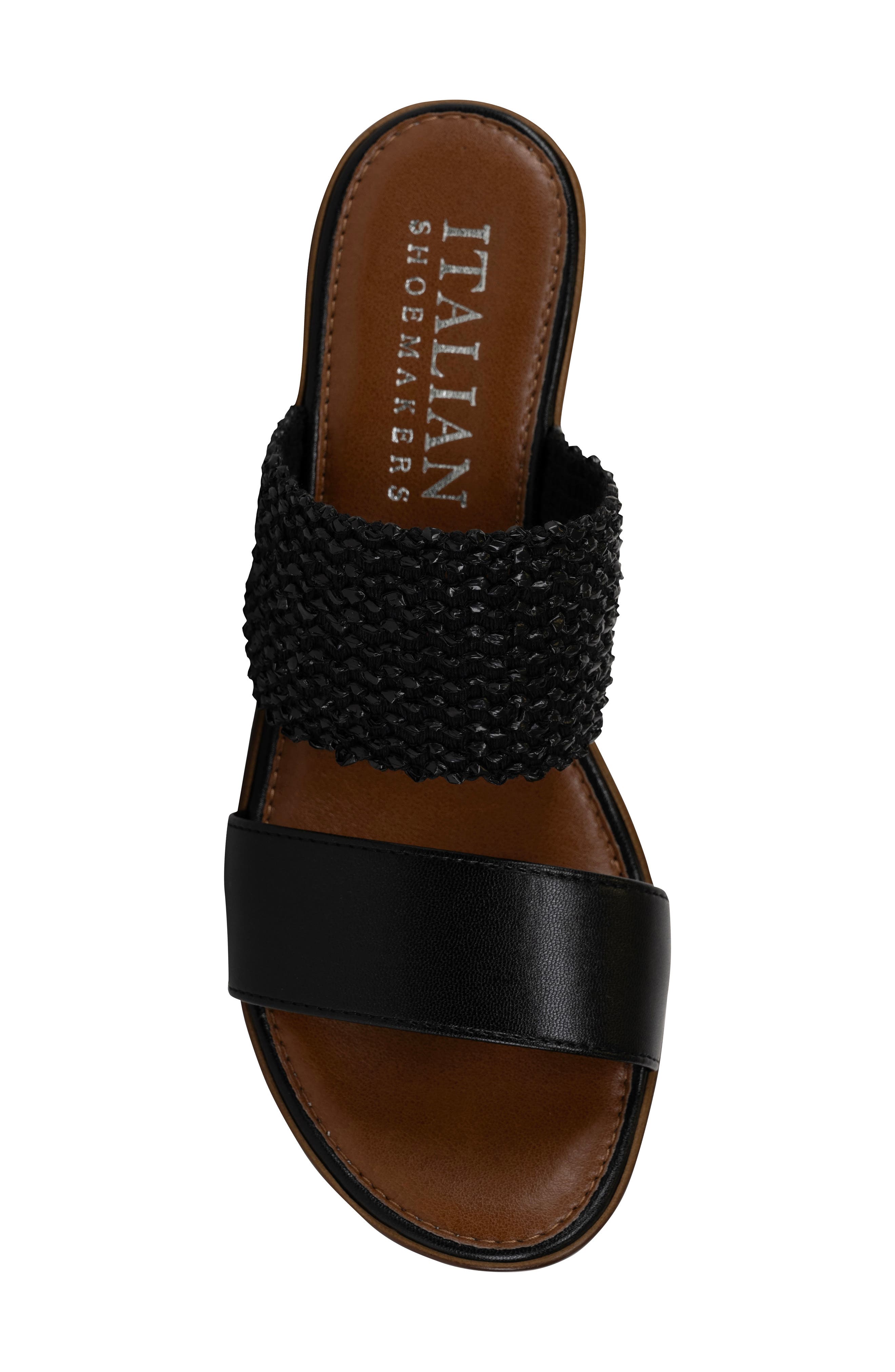 ITALIAN SHOEMAKERS Yamari Wedge Sandal, Alternate, color, Black