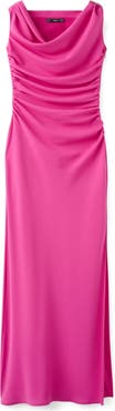 MANGO One Shoulder Cocktail Maxi Dress