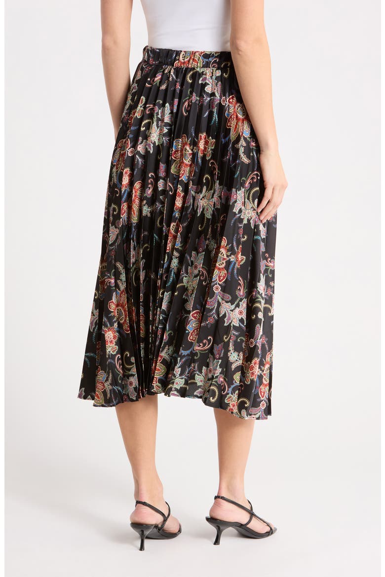 Knife Pleated Pull-On Midi Skirt, Alternate, color, CASCADE PAISLEY