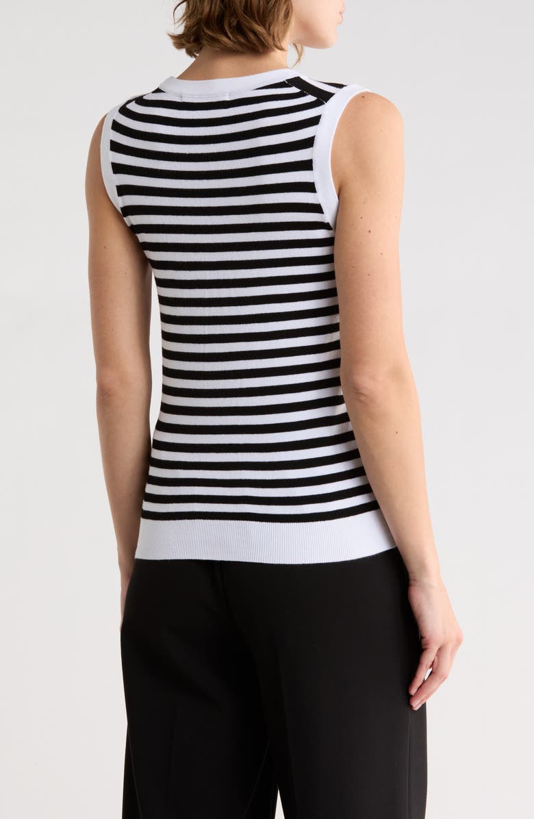 Joie Striped Sweater Tank, Alternate, color, White/ Black