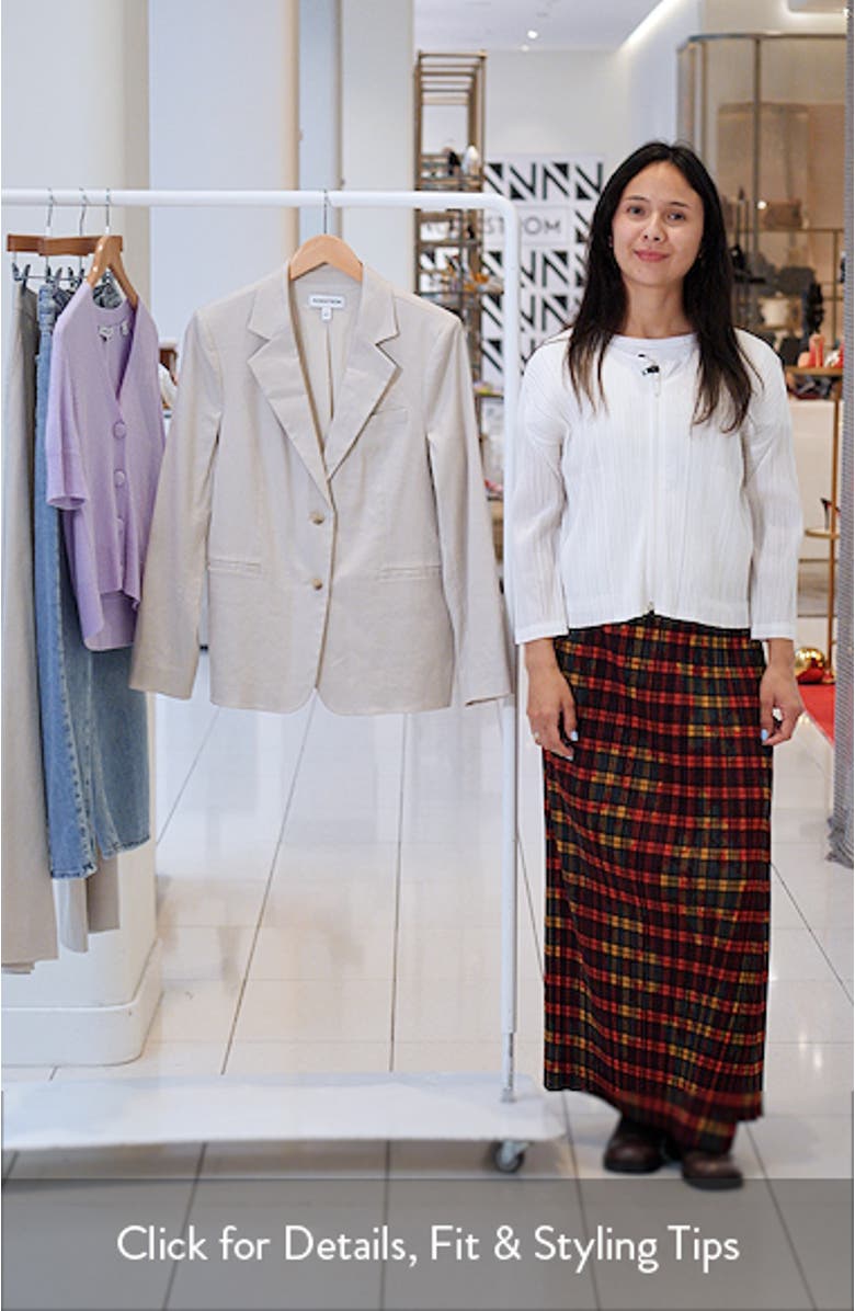 The Liv Linen Blend Boyfriend Blazer, sales video thumbnail