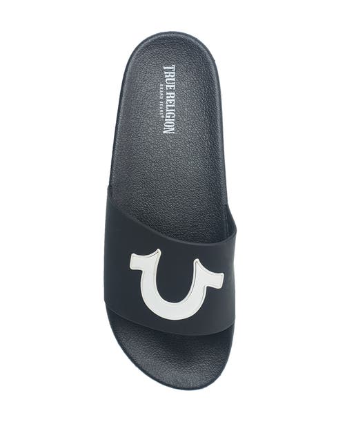 True Religion 112 Logo Slide In Black