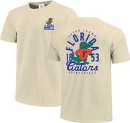 IMAGE ONE Men's Cream Florida Gators Comfort Colors Mascot Overlay T-Shirt