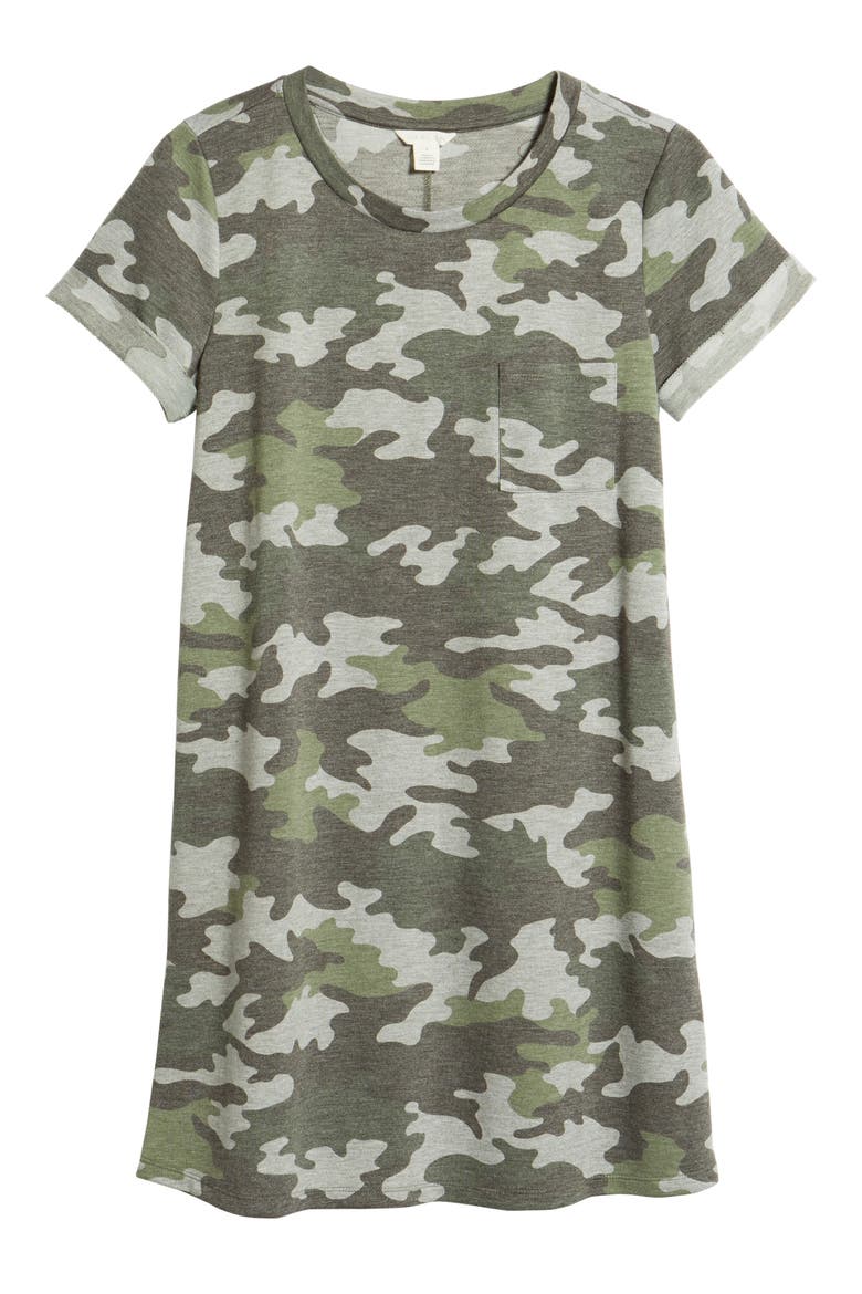Camo Knit Dress, Alternate, color, GREEN- GREY CAMO