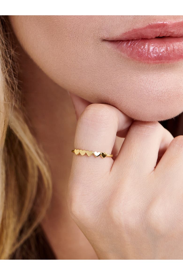 Heart Ring in 14K Gold, 3mm, Alternate, color, Gold