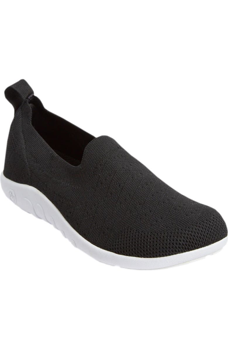 Comfortview The Ivan Arch Slip On Flat, Main, color, Black