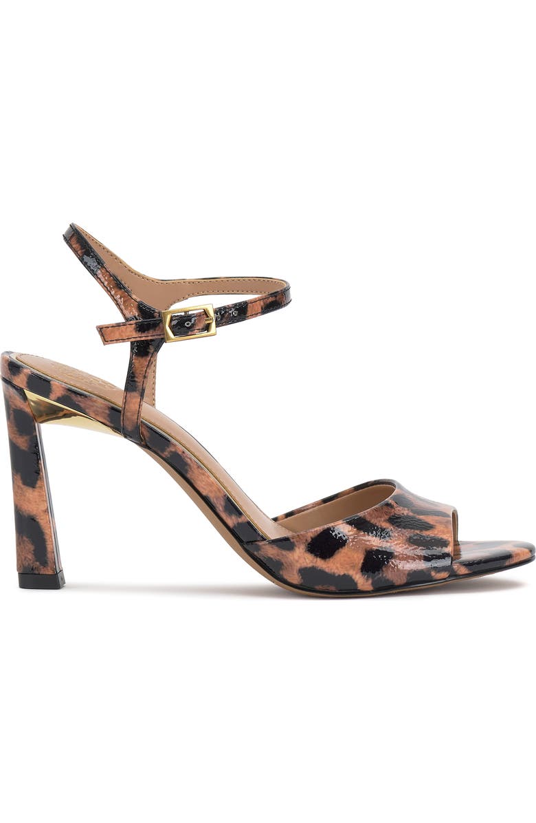 Vince Camuto Lilah Ankle Strap Sandal, Alternate, color, Black/ Natural