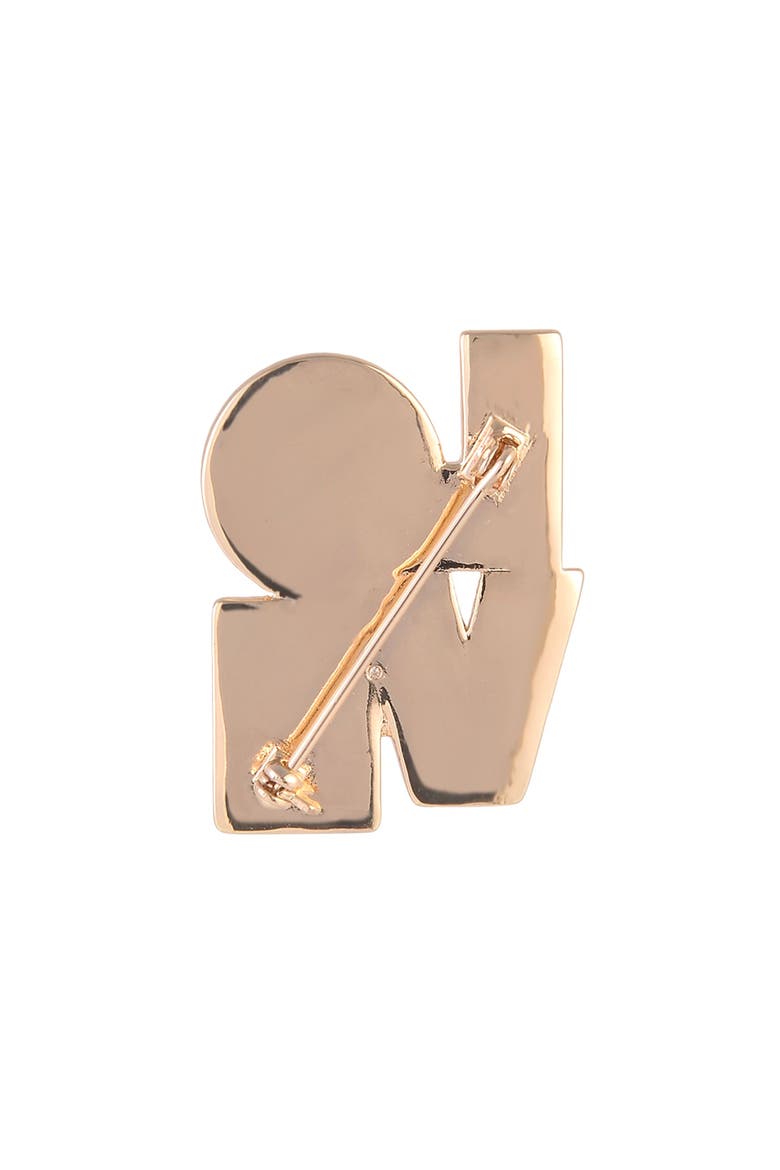 Stone LOVE Pin, Alternate, color, Red