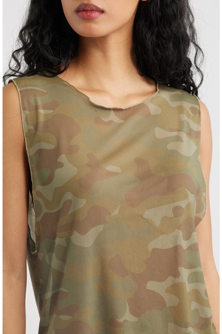 Melody Sheer Mesh Tank, Alternate, color, CAMO