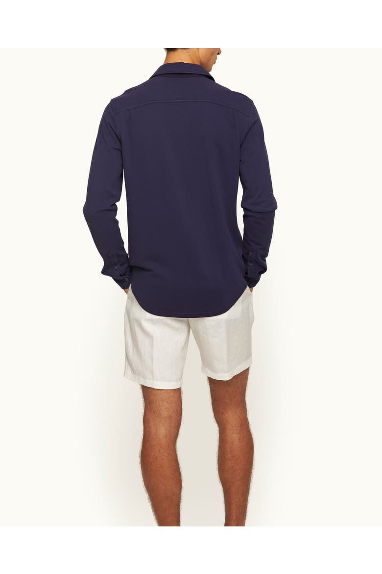 Giles Garment Dye Tailored-Fit Shirt, Alternate, color, Deep Ink Blue