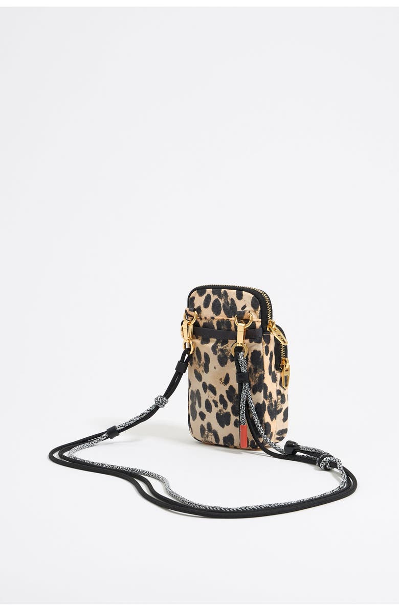 Bimba y Lola Leopard Print Nylon Phone Case, Alternate, color, Leopard Natural