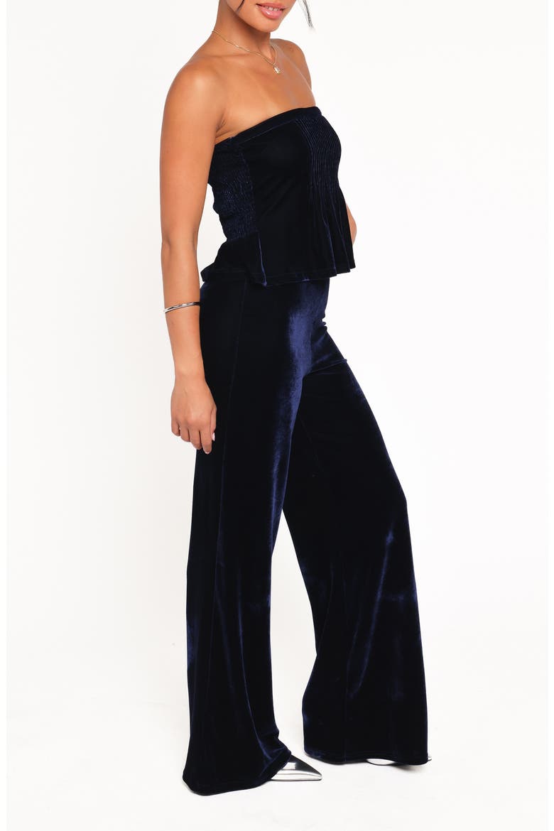 Sutton Strapless Peplum Jumpsuit, Alternate, color, MIDNIGHT BLUE VELVET