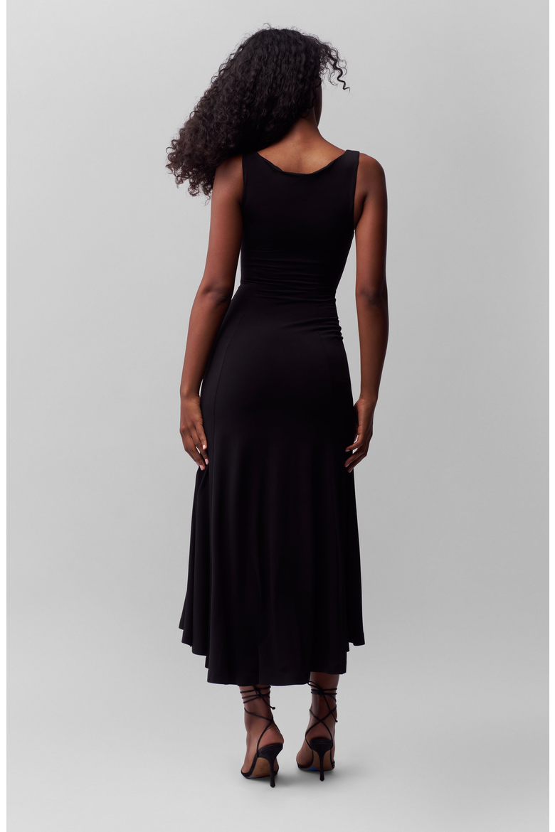Daye Midi Dress, Alternate, color, Black