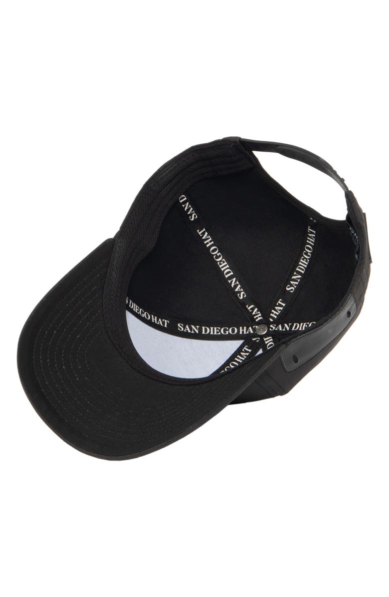 San Diego Hat Tee Side Holder Golf Cap, Alternate, color, Black