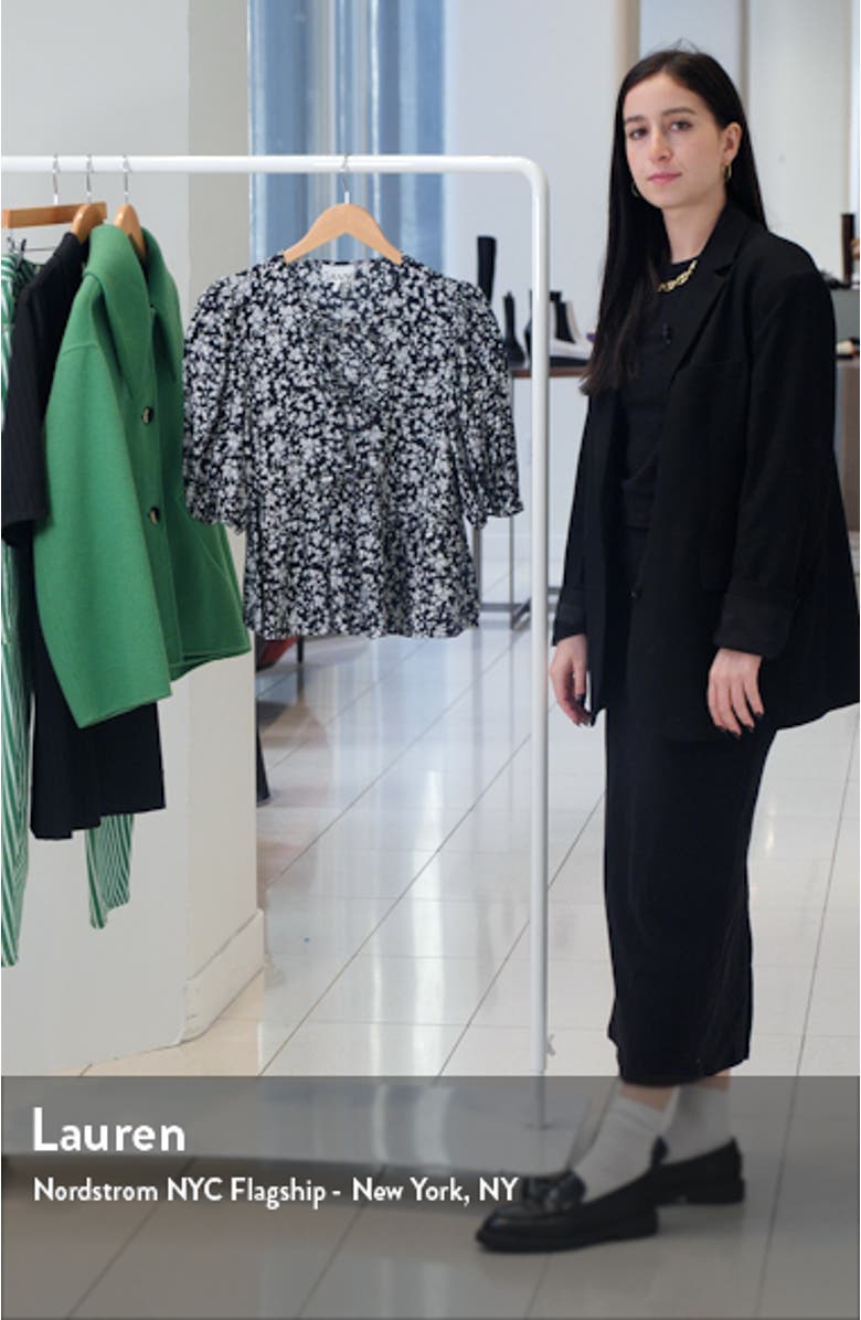 Floral Peplum Blouse, sales video thumbnail