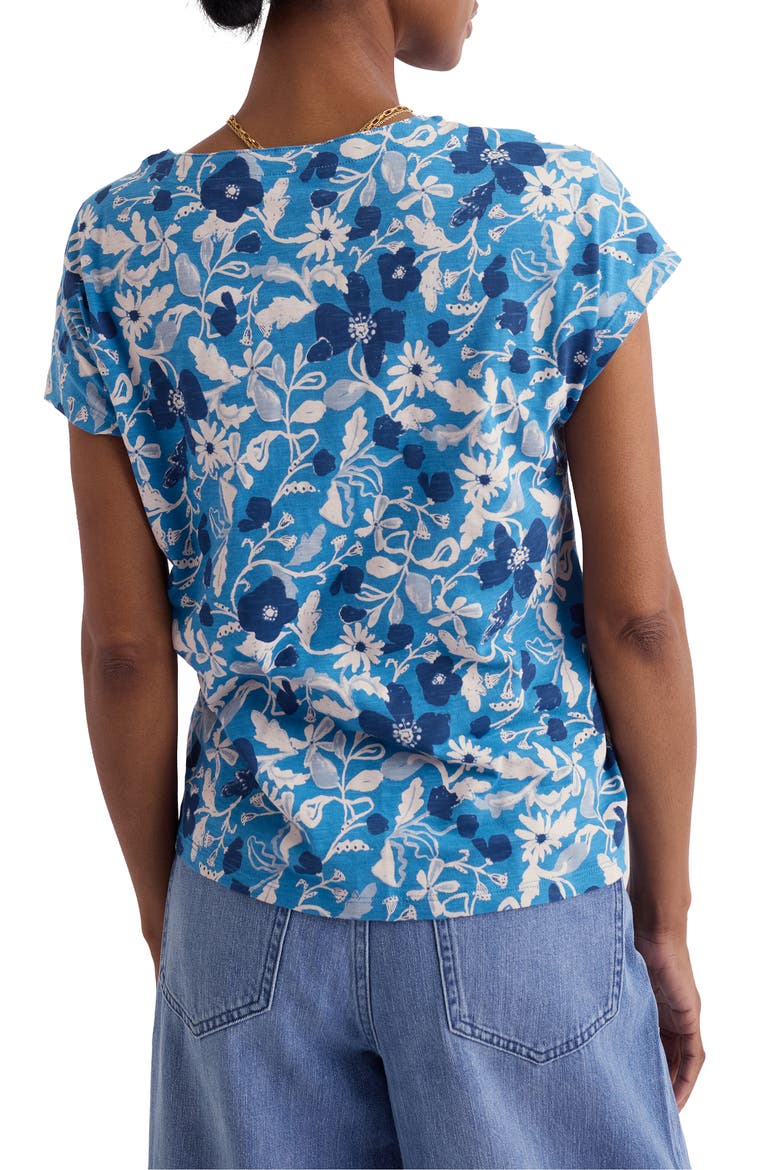 Studio Glass Organic Cotton Button-Up Top, Alternate, color, WINDING MEADOW SAILBOATS