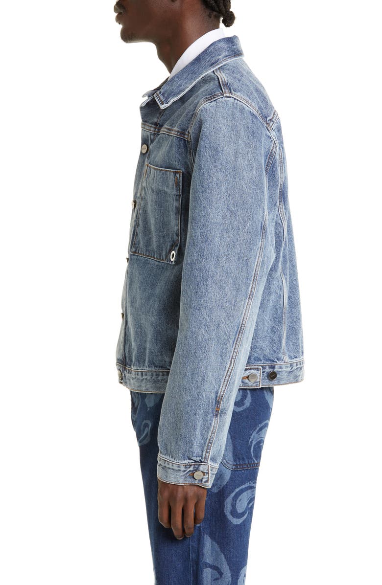 Jacquemus La Veste de Nîmes Denim Jacket, Alternate, color, 
