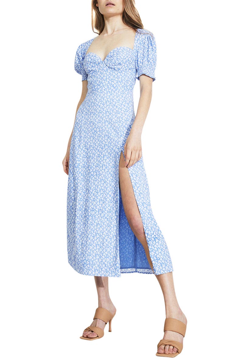 Bardot Floral Midi Dress, Main, color, 