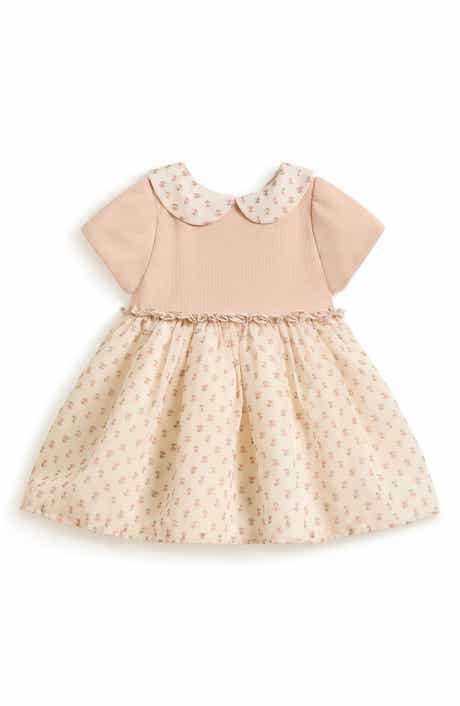 Faye Mixed Media Floral Bubble Dress