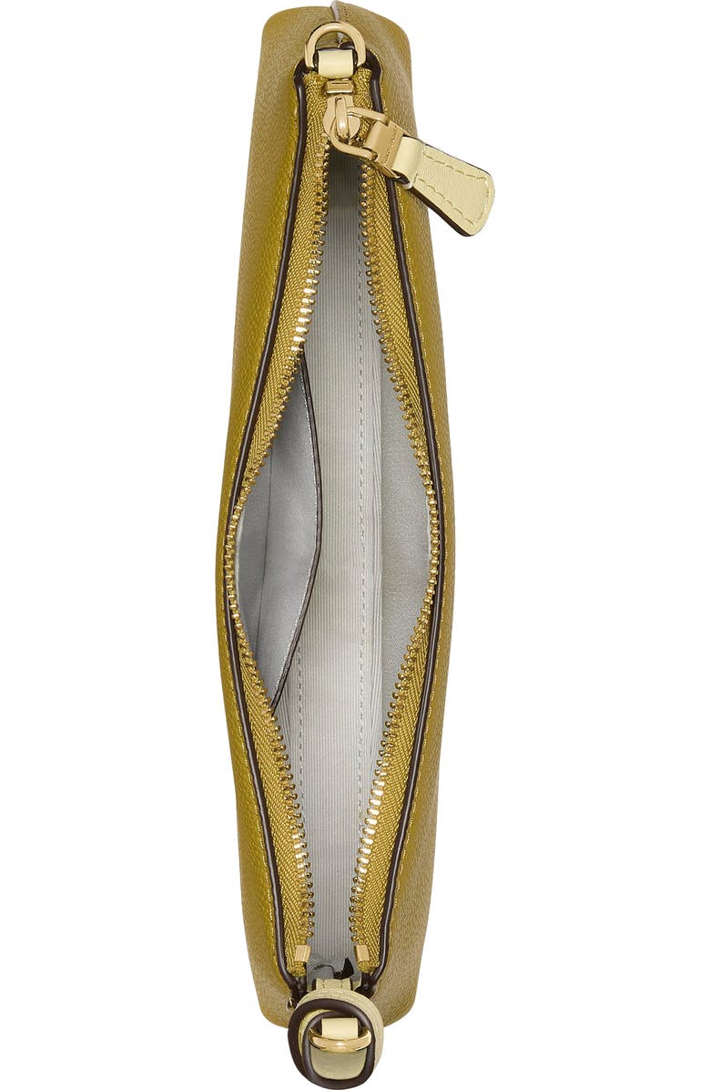 Kate Spade New York loop colorblock pebble leather pochette shoulder bag, Alternate, color, Laurel Leaf