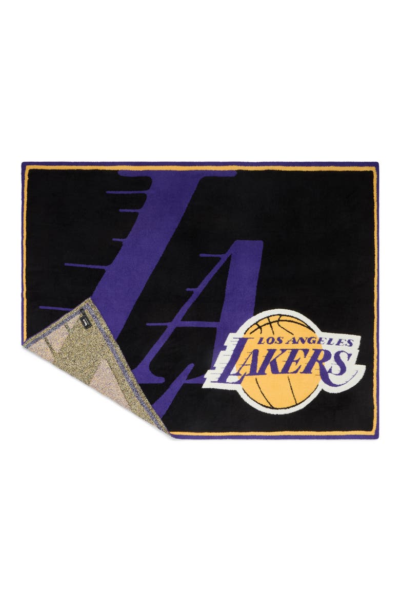 CozyChic® Los Angeles Lakers Throw Blanket, Alternate, color, BLACK MULTI