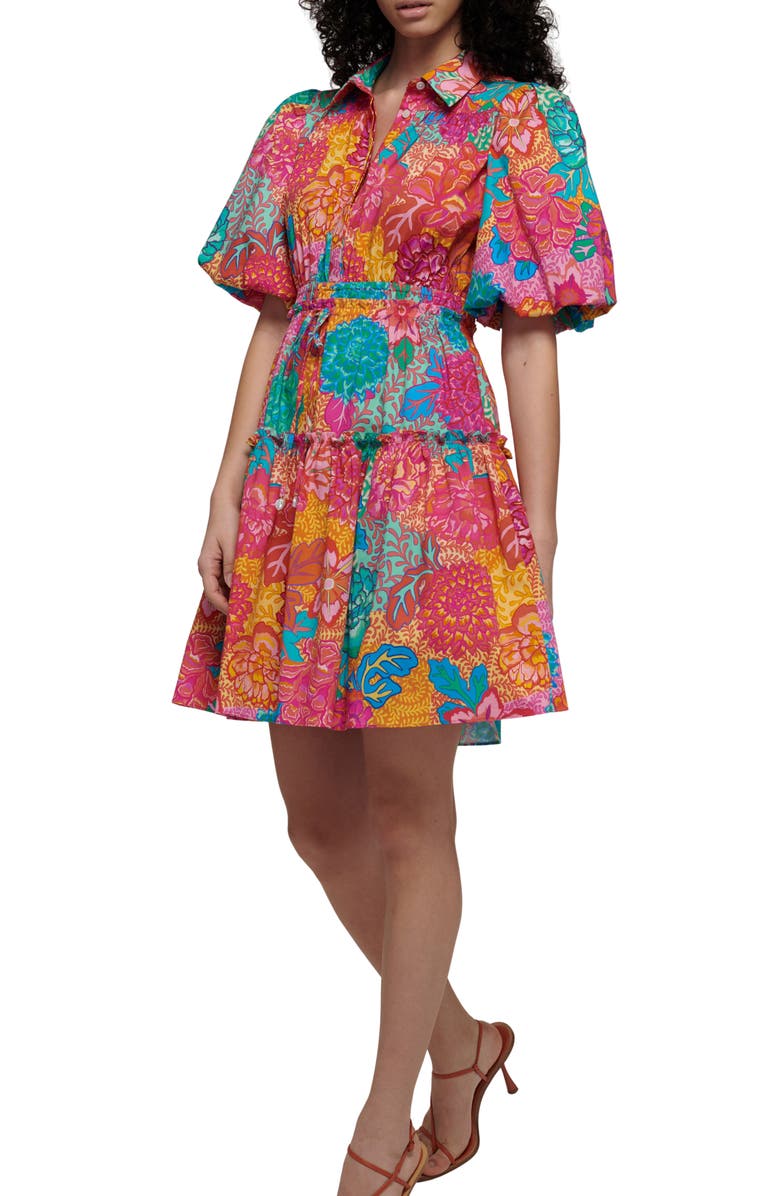 Derek Lam 10 Crosby Doha Balloon Sleeve Cotton Shirtdress, Alternate, color,