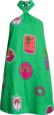 SUGARLIPS Nomi Floral Print Halter Minidress