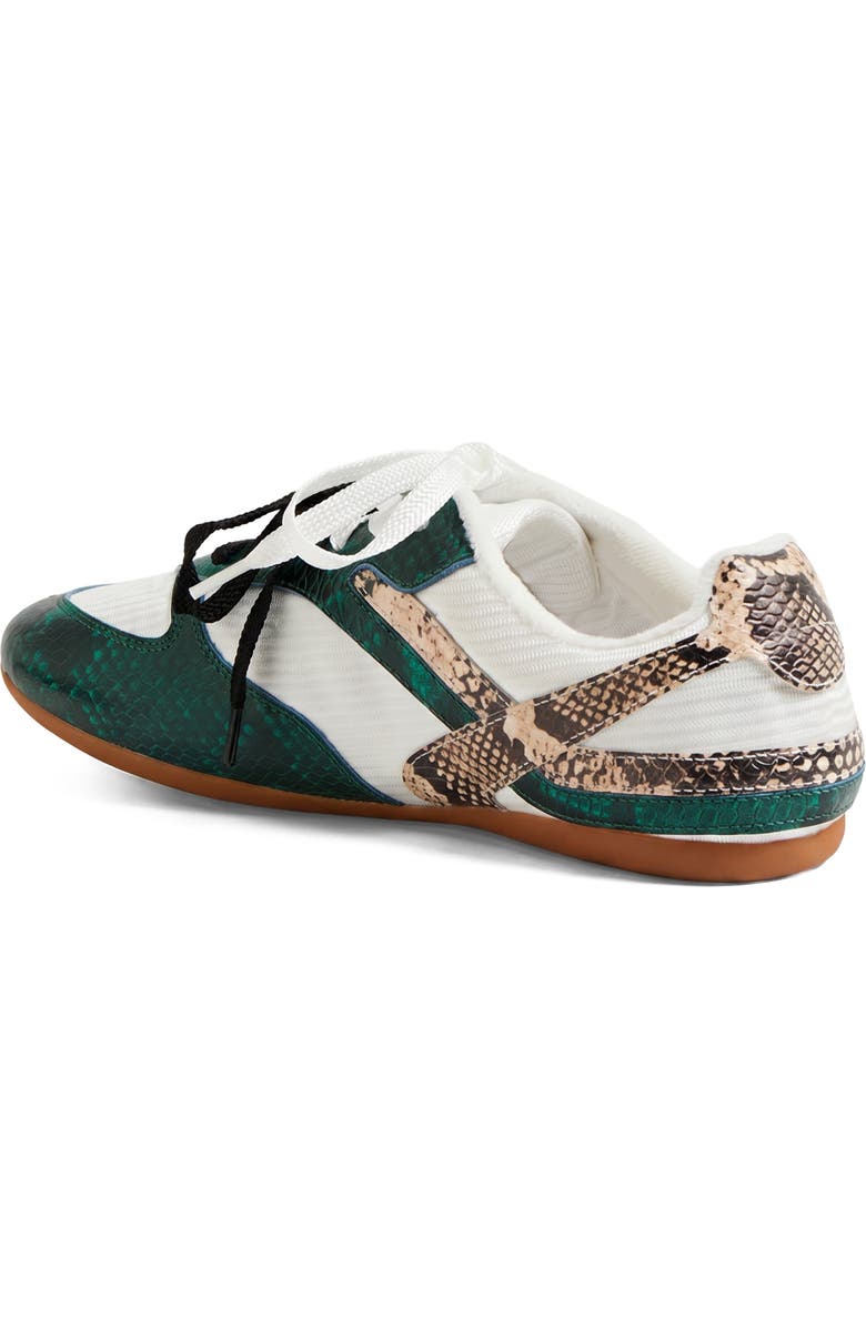 DJANGO AND JULIETTE Zoya Flat Sneaker, Alternate, color, Green Snake