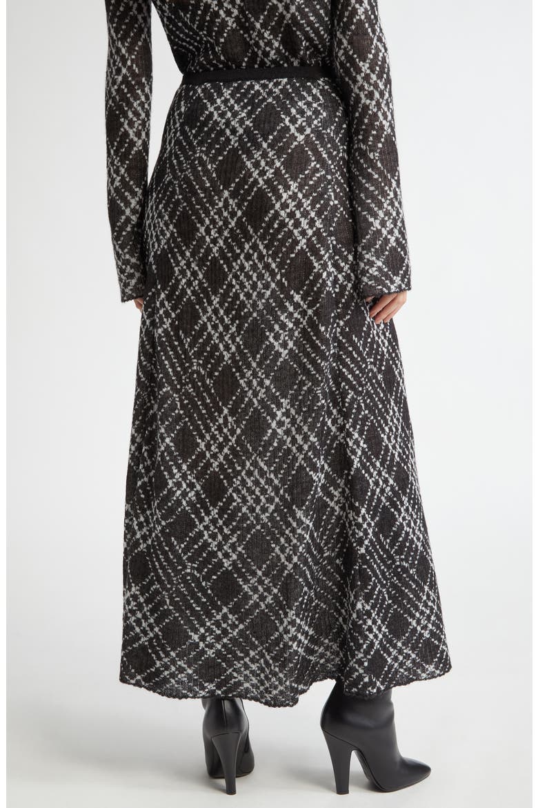 Plaid Knit Maxi Skirt, Alternate, color, BLACK MULTI