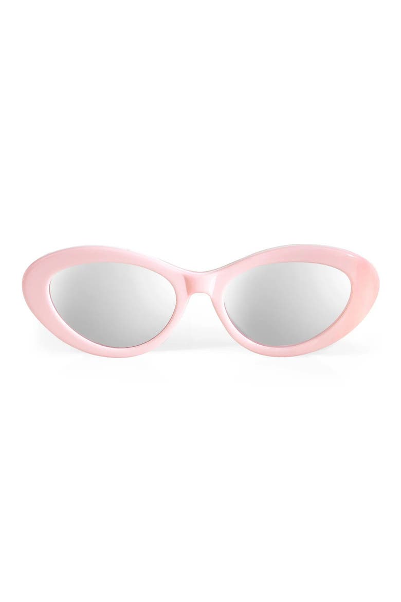 54mm Glinda Polarized Cat Eye Sunglasses, Main, color, BLUSH/ WHITE