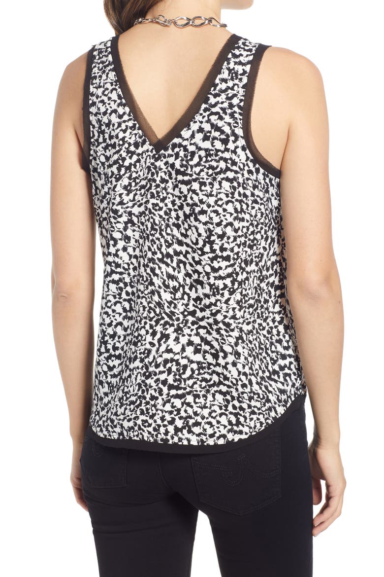 Raw Edge Tank, Alternate, color, BLACK- IVORY FAST LEOPARD