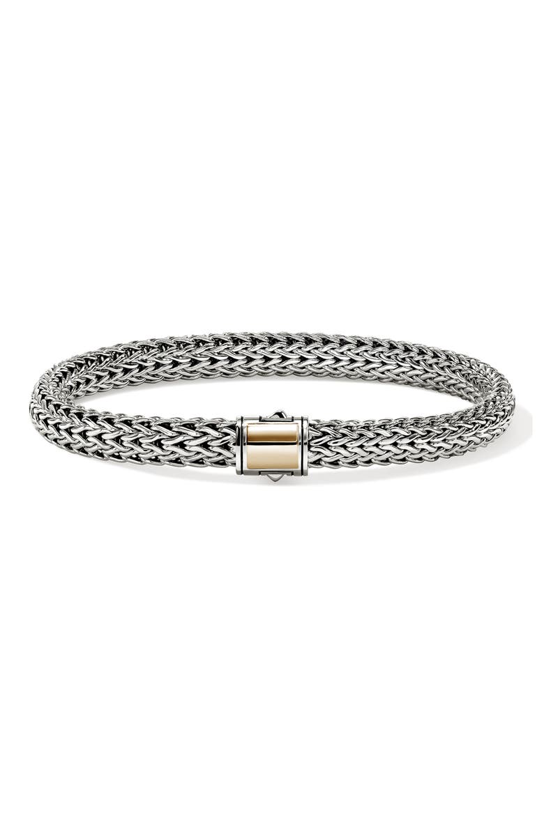 Icon Bracelet, 6.5mm, Main, color, SILVER AND GOLD