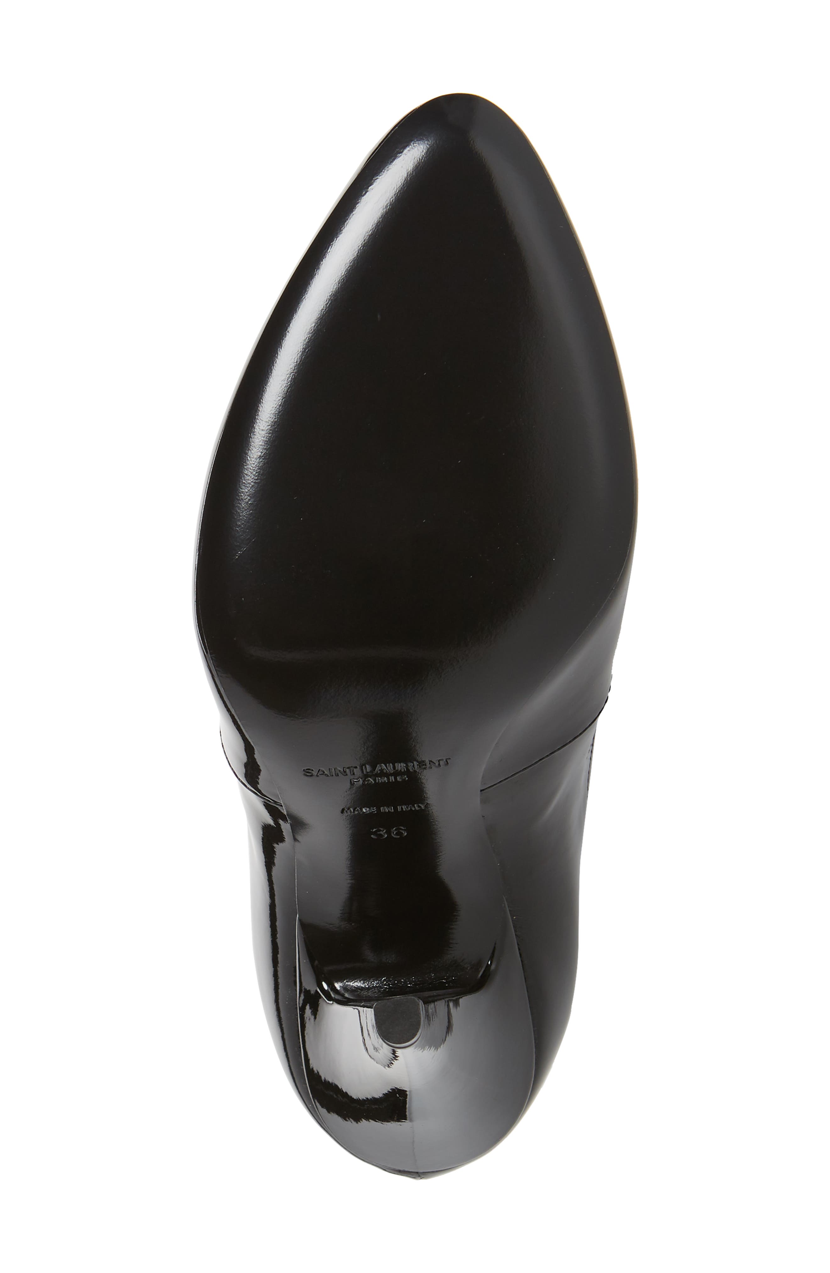 Saint Laurent Aylah Pointed Toe Thigh High Boot, Alternate, color, 