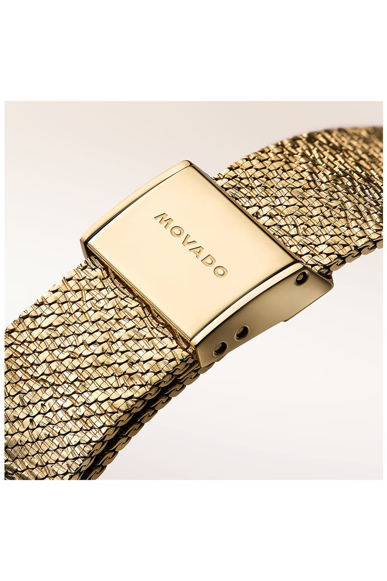Museum Velura Lab Grown Diamond Mesh Strap Watch, 25mm, Alternate, color, GOLD