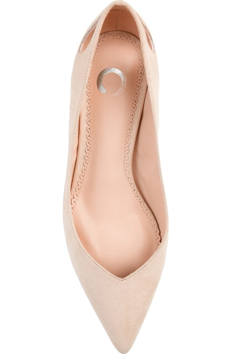 Journee Collection JOURNEE Goldie Kitten Heel Pump, Alternate, color, Nude