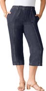 Roaman's Plus Size Easy Wear Straight Leg Capri