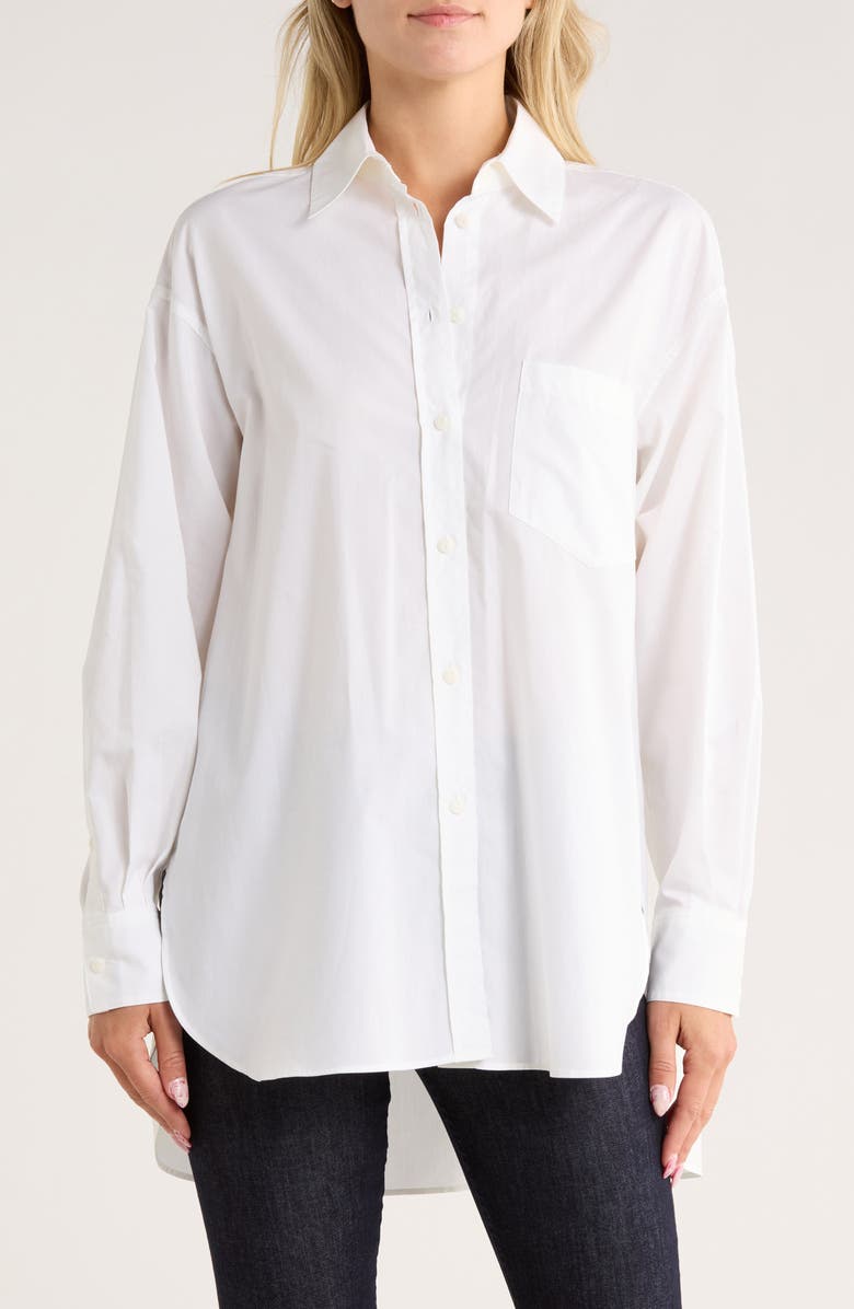 rag & bone Max Cotton Boyfriend Shirt, Main, color, White