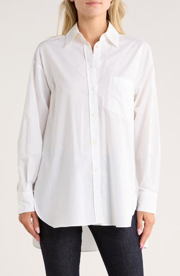 Rag & Bone Maxine Classic Button-front Shirt In Brown