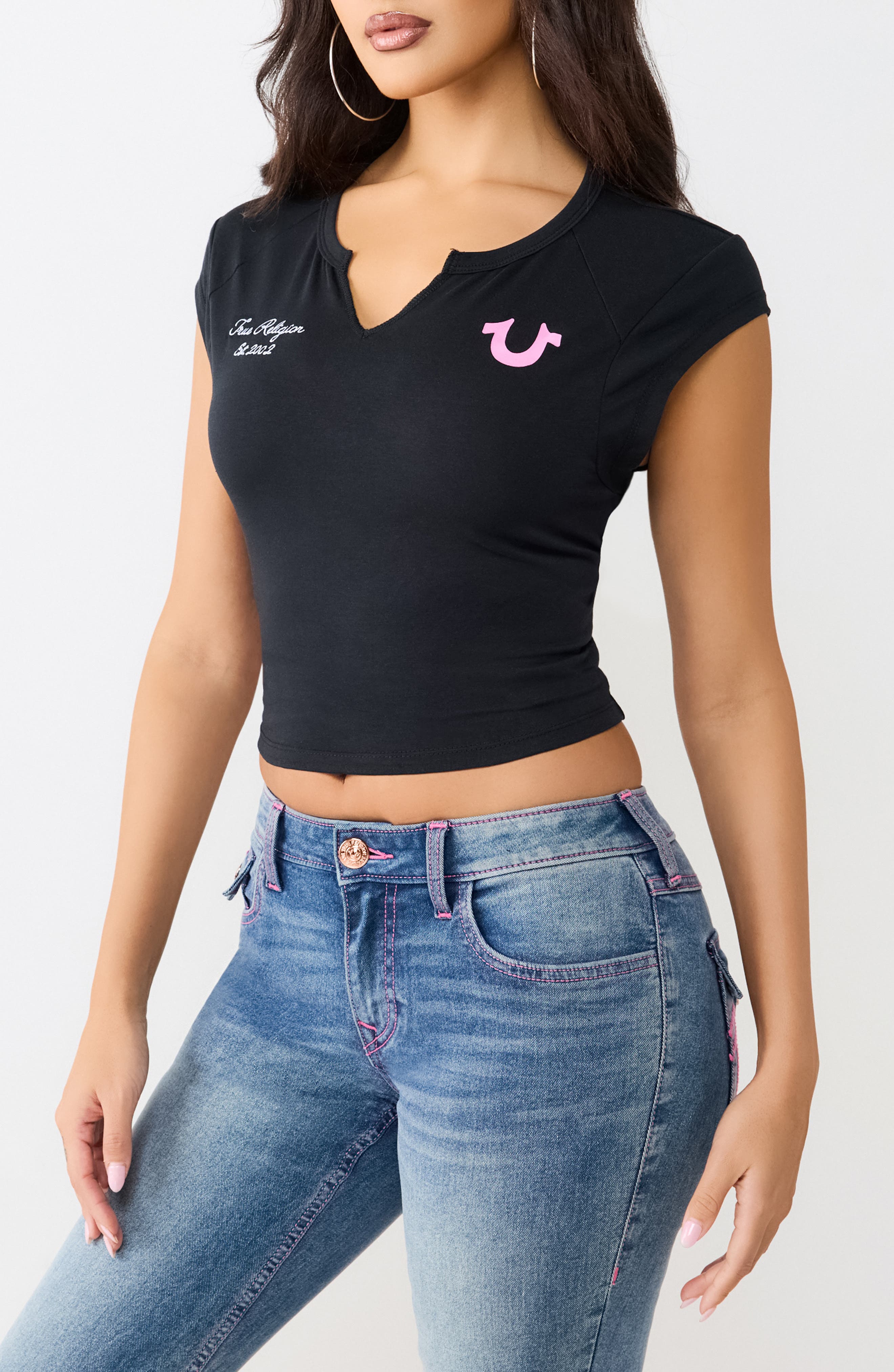V-Notch Graphic T-Shirt