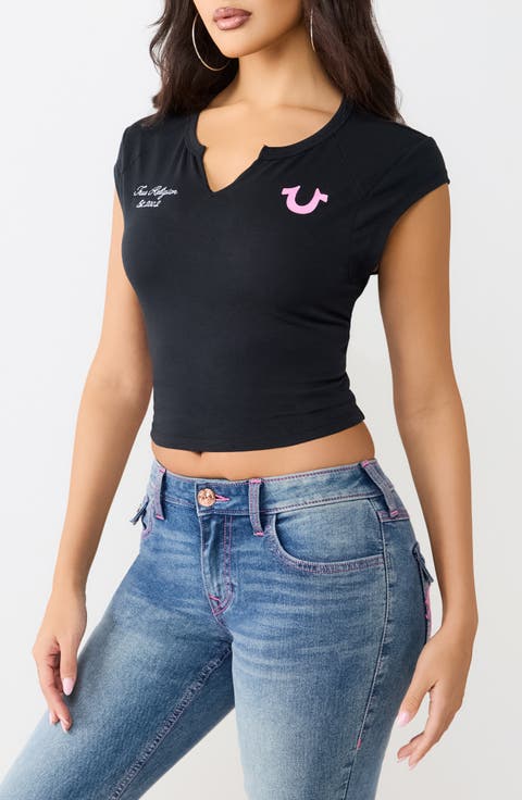 V-Notch Graphic T-Shirt