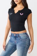 True Religion V-Notch Graphic T-Shirt