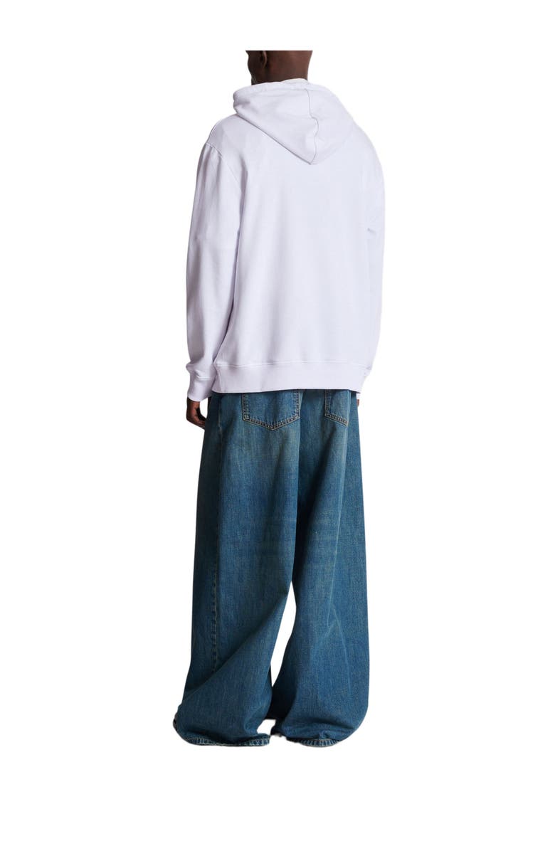 Balmain College Emblem hoodie, Alternate, color, White